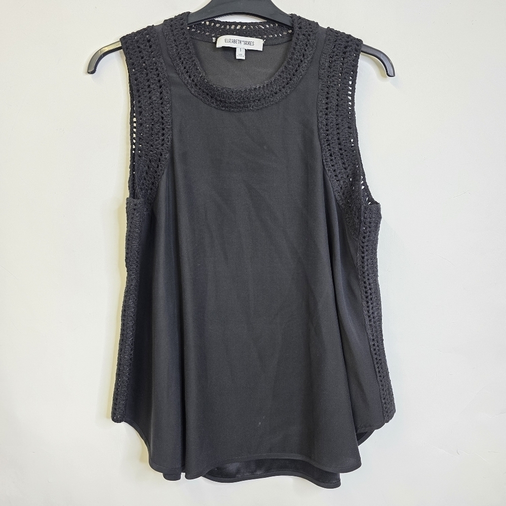 Elizabeth & James silk  with braided accent  tank